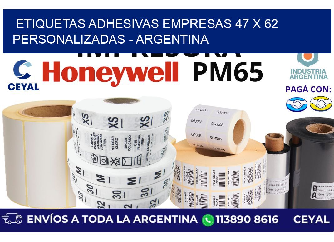 etiquetas adhesivas empresas 47 x 62 personalizadas – Argentina