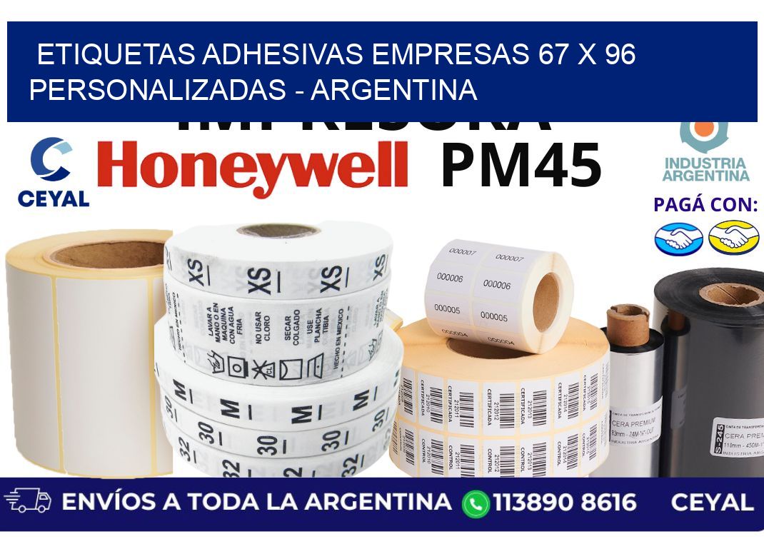etiquetas adhesivas empresas 67 x 96 personalizadas – Argentina