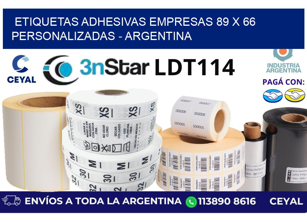 etiquetas adhesivas empresas 89 x 66 personalizadas – Argentina