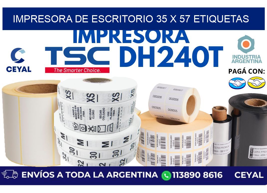 impresora de escritorio 35 x 57 etiquetas