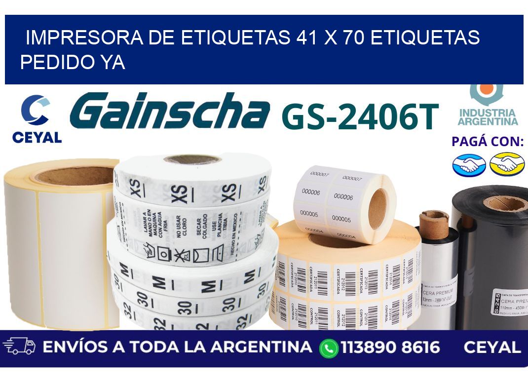 impresora de etiquetas 41 x 70 etiquetas pedido ya