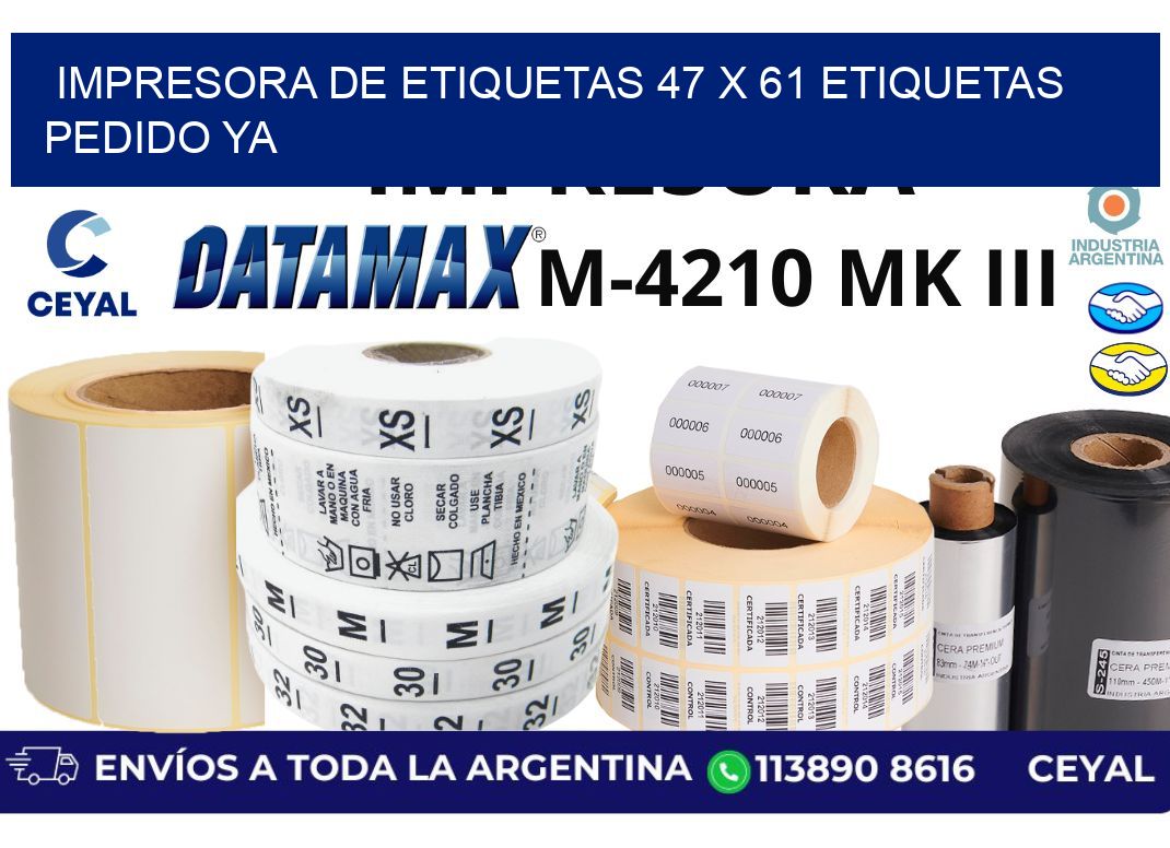 impresora de etiquetas 47 x 61 etiquetas pedido ya