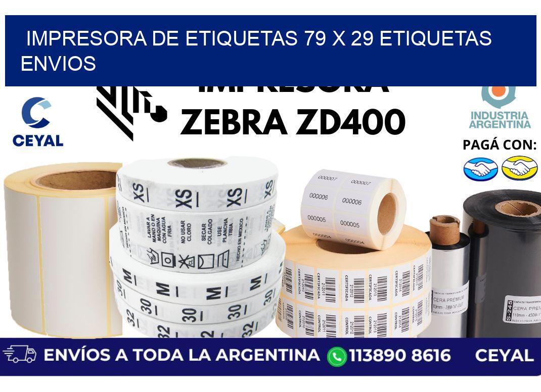 impresora de etiquetas 79 x 29 etiquetas envios