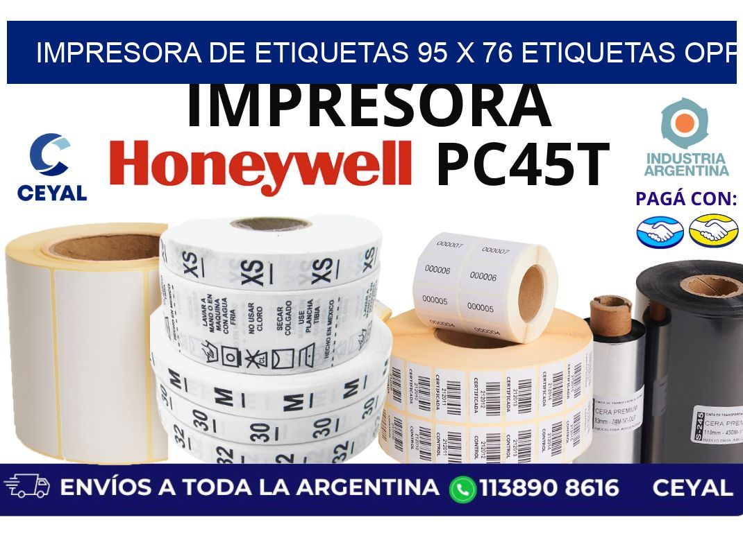 impresora de etiquetas 95 x 76 etiquetas opp
