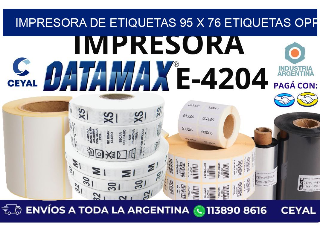 impresora de etiquetas 95 x 76 etiquetas opp