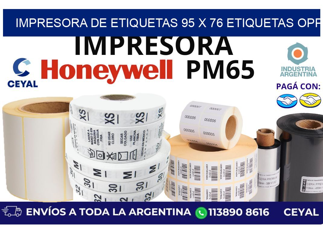 impresora de etiquetas 95 x 76 etiquetas opp