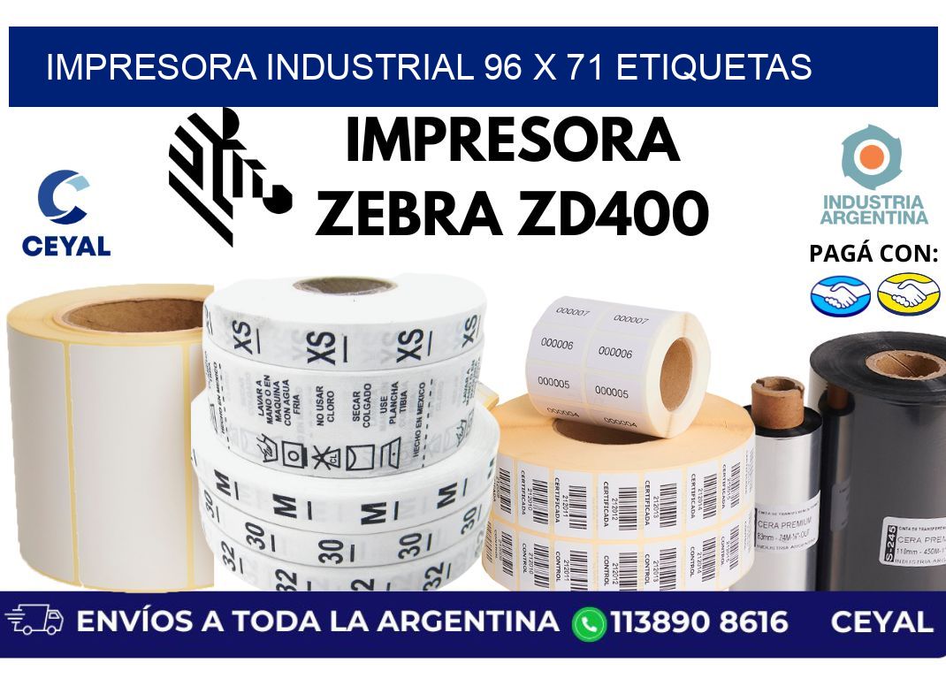 impresora industrial 96 x 71 etiquetas