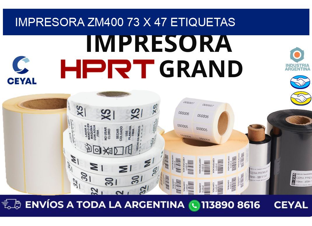 impresora zm400 73 x 47 etiquetas