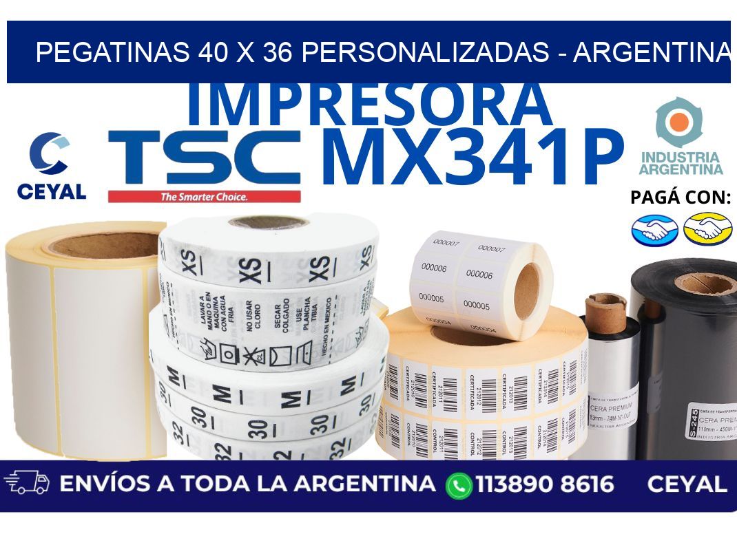 pegatinas 40 x 36 personalizadas - Argentina