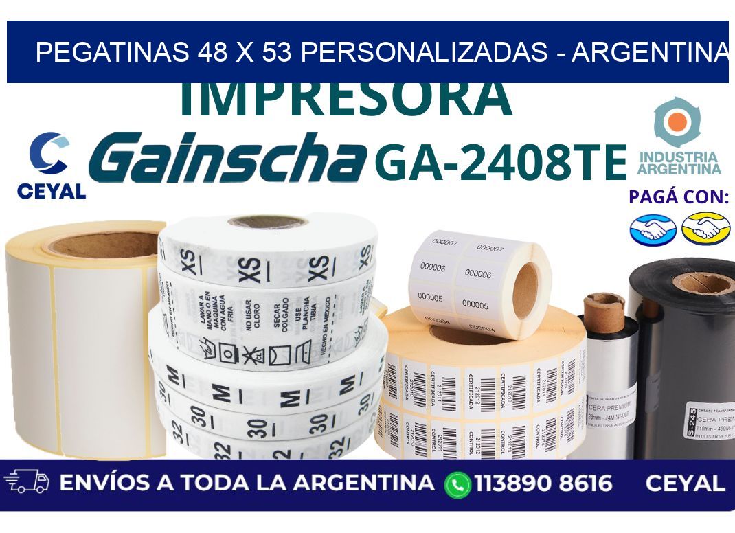 pegatinas 48 x 53 personalizadas - Argentina