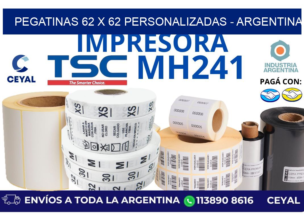 pegatinas 62 x 62 personalizadas - Argentina