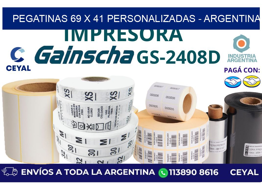 pegatinas 69 x 41 personalizadas - Argentina