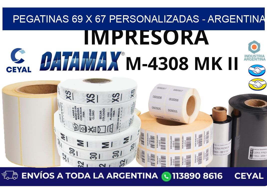 pegatinas 69 x 67 personalizadas - Argentina