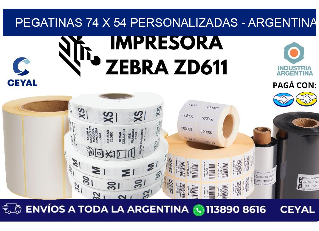pegatinas 74 x 54 personalizadas - Argentina