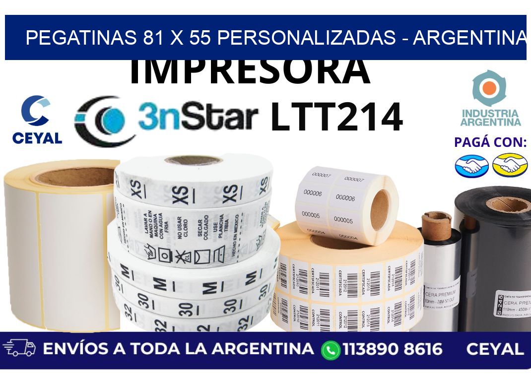 pegatinas 81 x 55 personalizadas - Argentina
