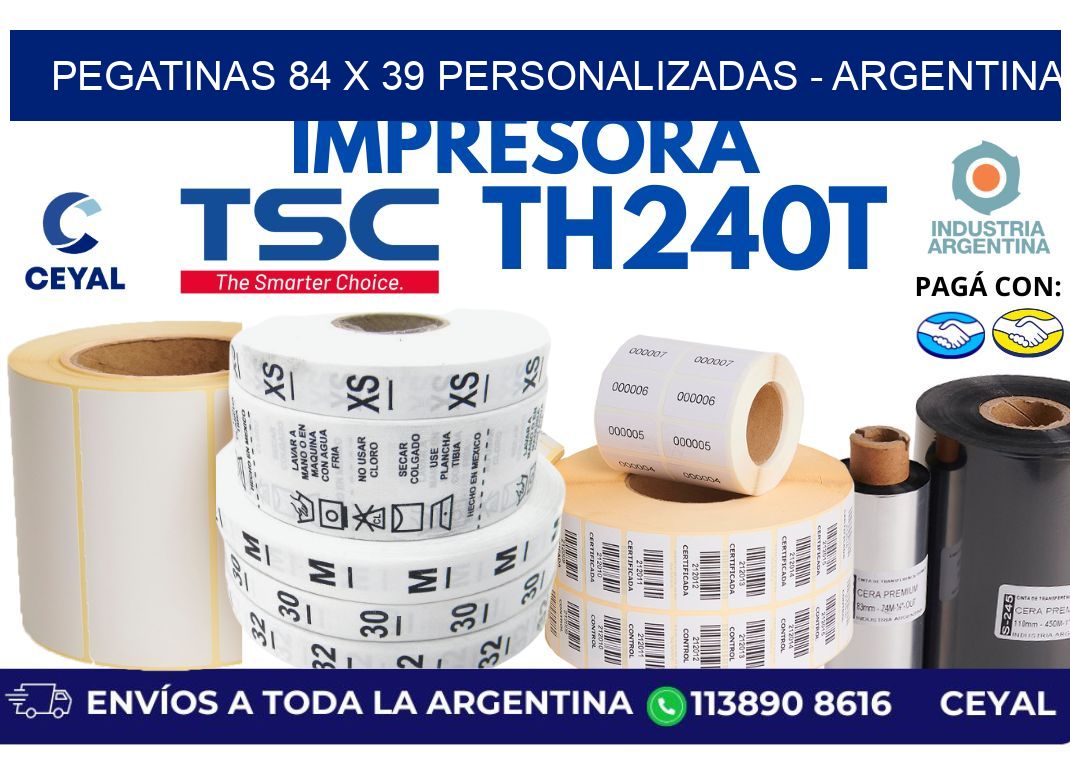 pegatinas 84 x 39 personalizadas - Argentina