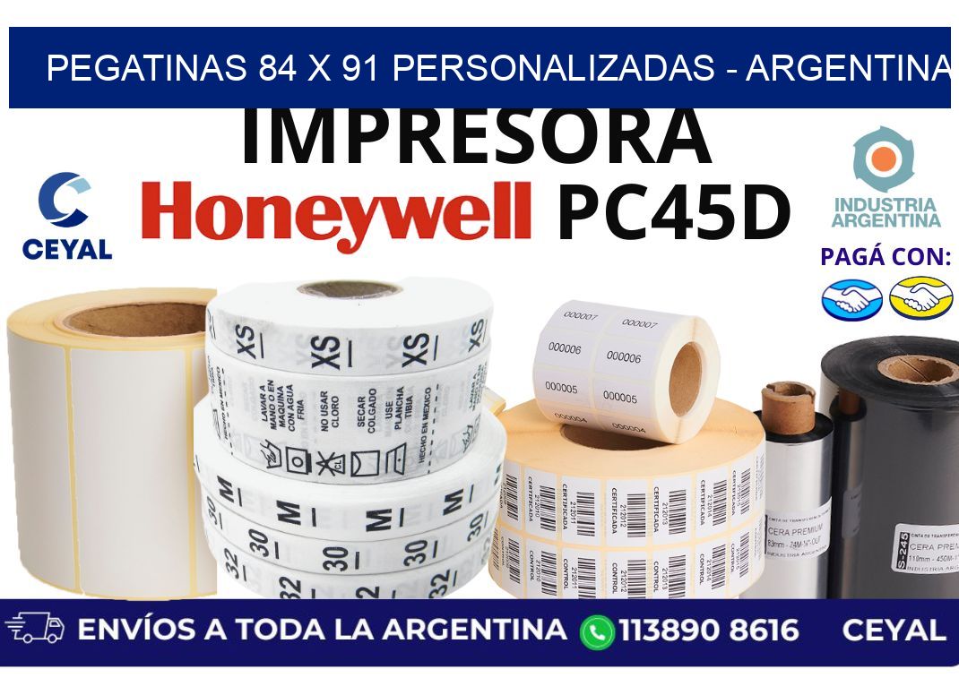 pegatinas 84 x 91 personalizadas - Argentina