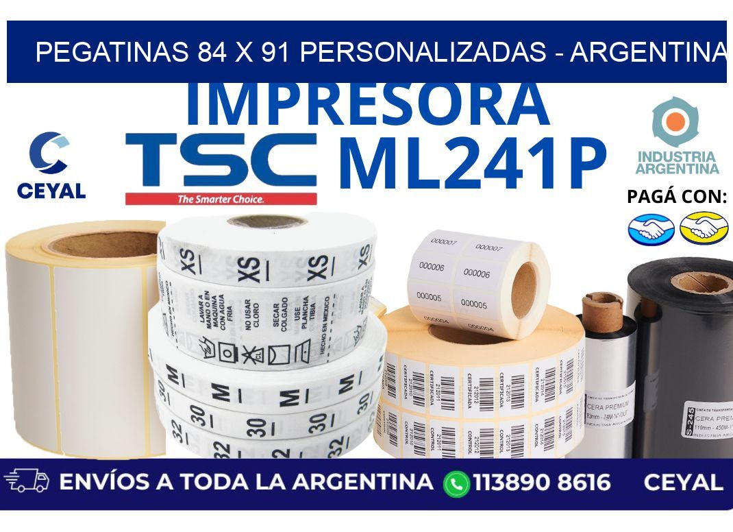 pegatinas 84 x 91 personalizadas - Argentina