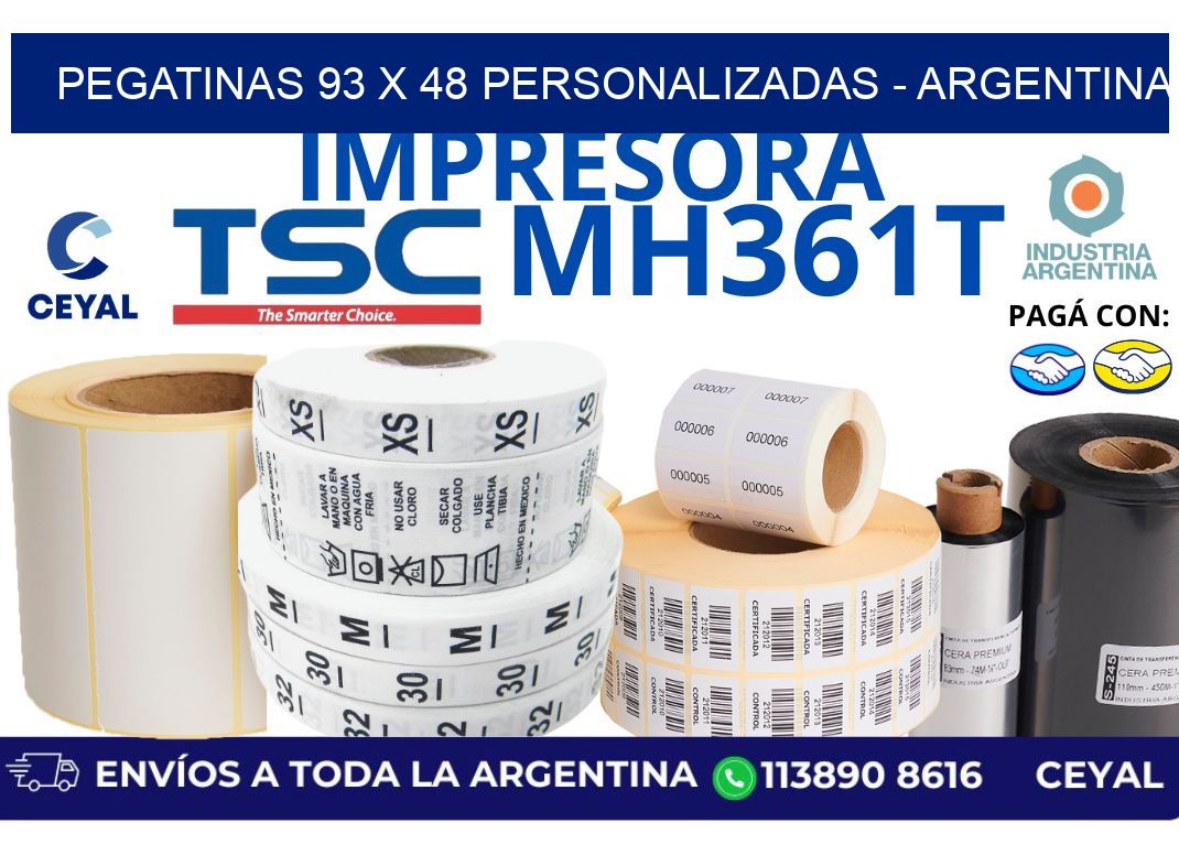 pegatinas 93 x 48 personalizadas - Argentina