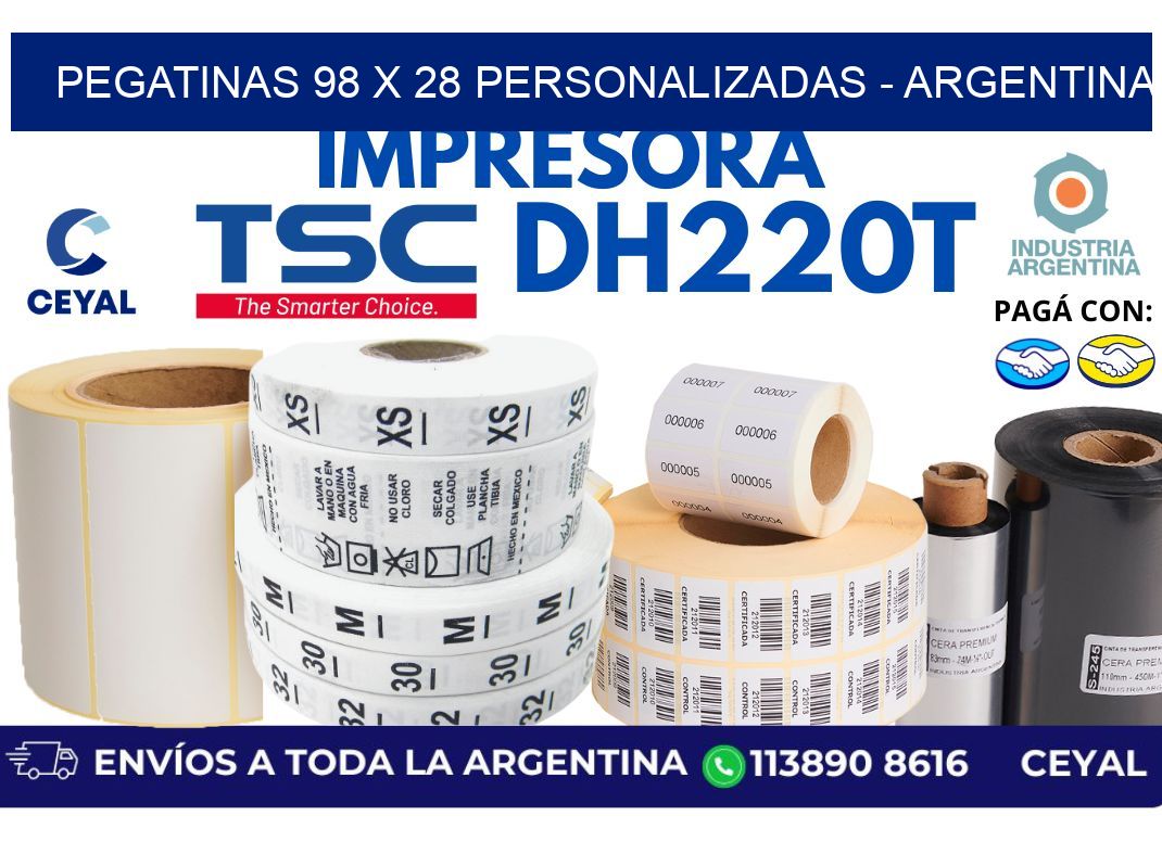 pegatinas 98 x 28 personalizadas - Argentina
