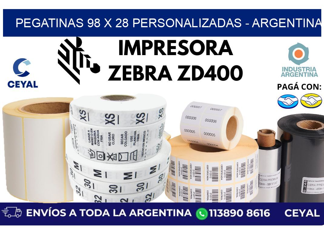 pegatinas 98 x 28 personalizadas - Argentina