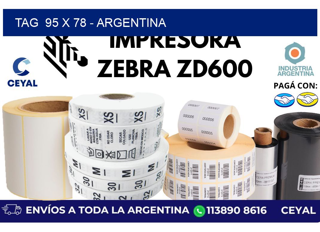 tag  95 x 78 - Argentina