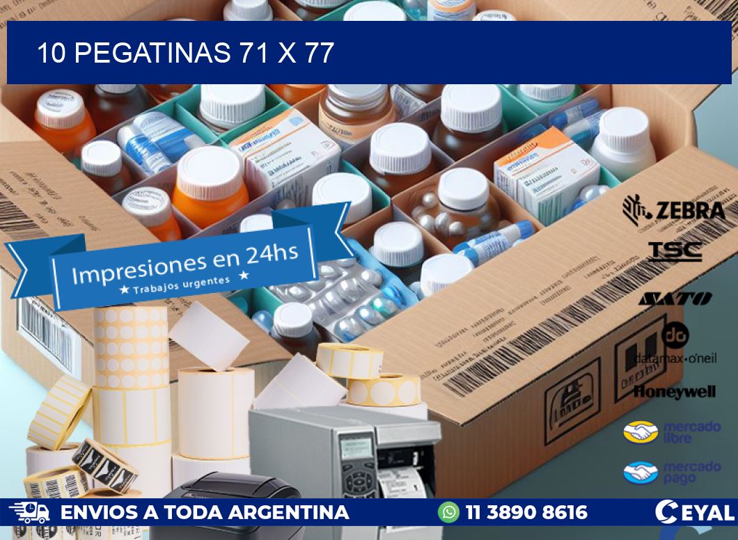 10 PEGATINAS 71 x 77