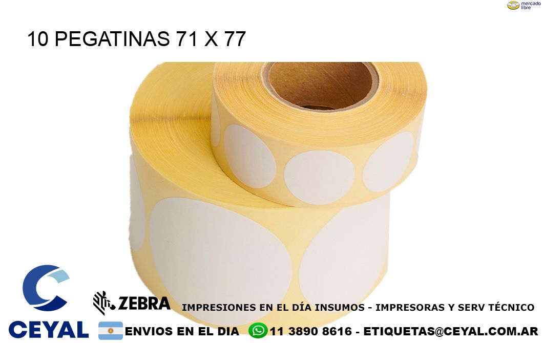 10 PEGATINAS 71 x 77