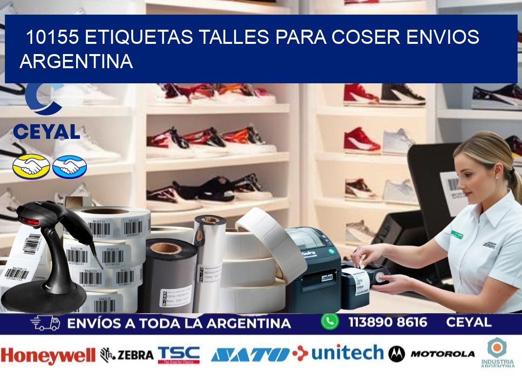 10155 ETIQUETAS TALLES PARA COSER ENVIOS ARGENTINA