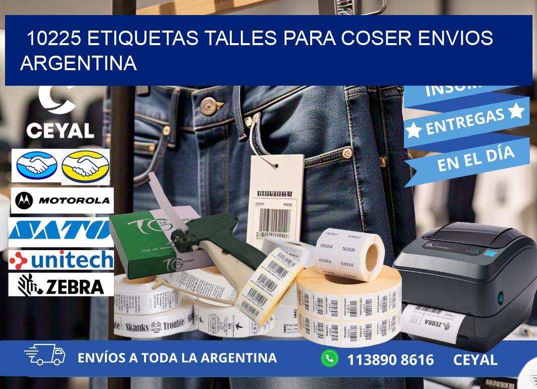 10225 ETIQUETAS TALLES PARA COSER ENVIOS ARGENTINA