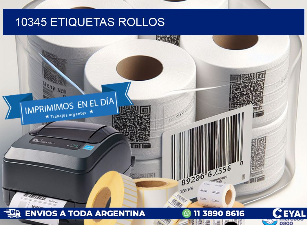 10345 etiquetas rollos