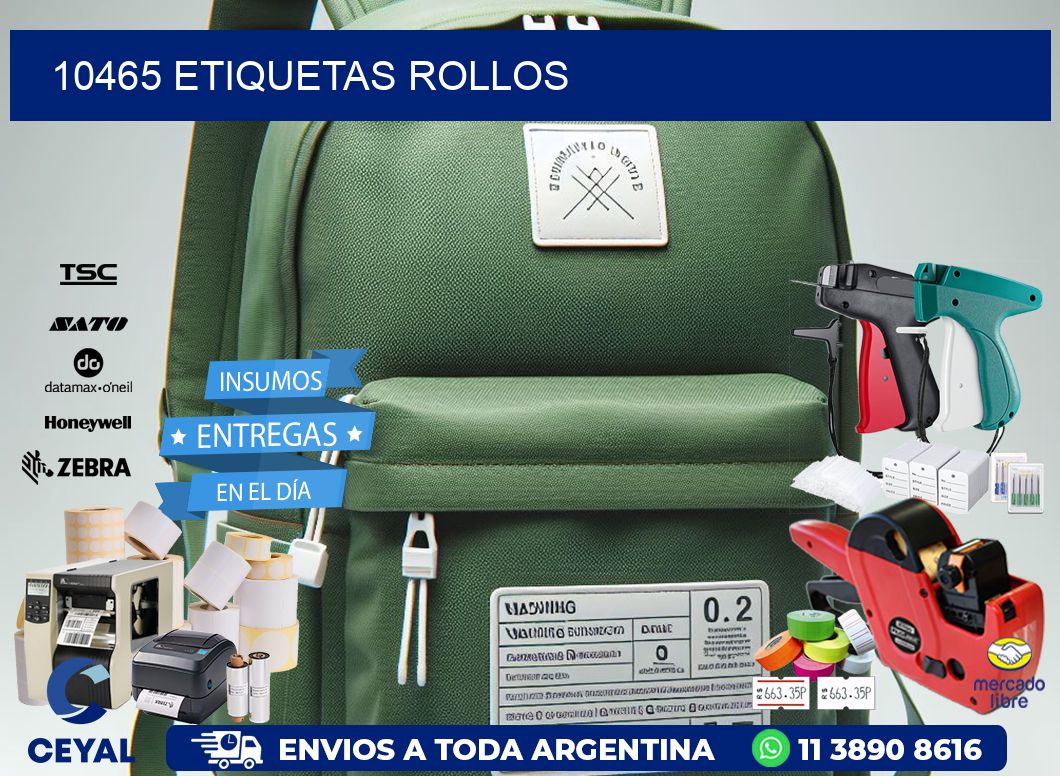10465 etiquetas rollos