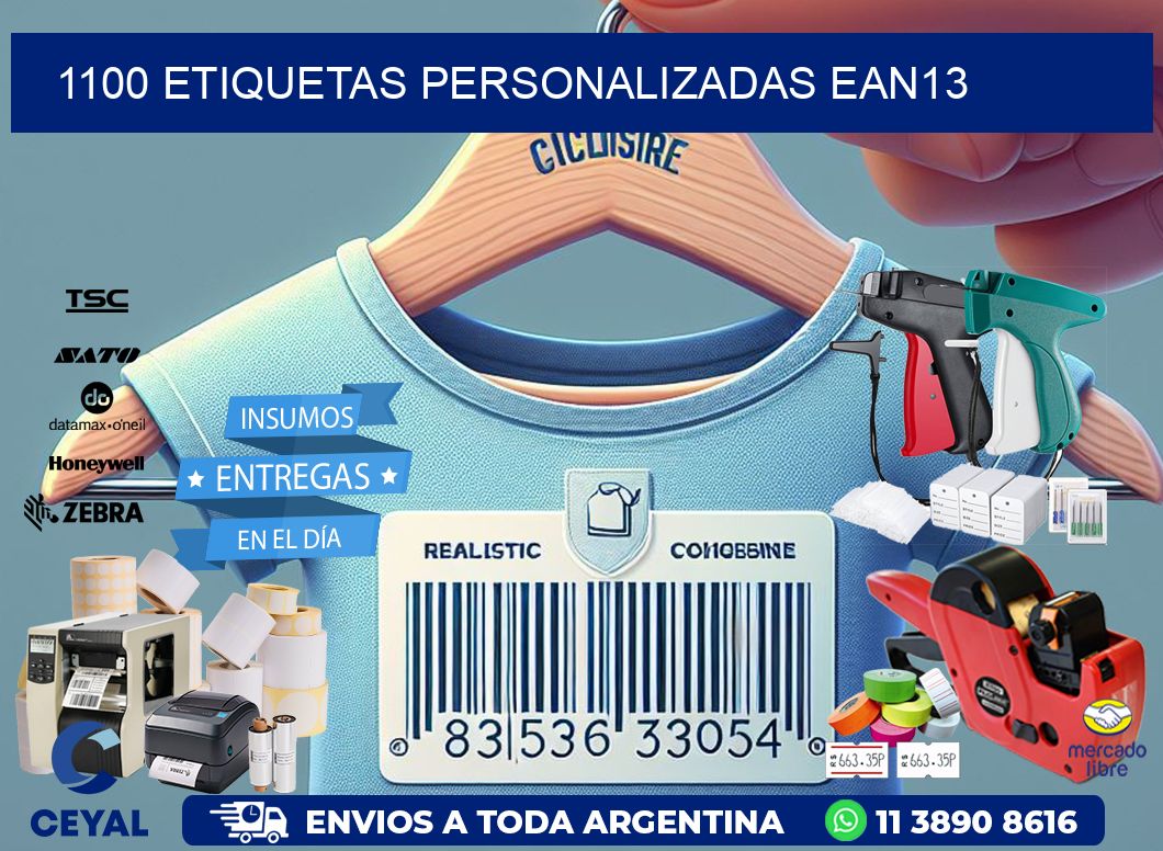 1100 Etiquetas personalizadas ean13