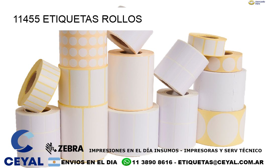11455 etiquetas rollos