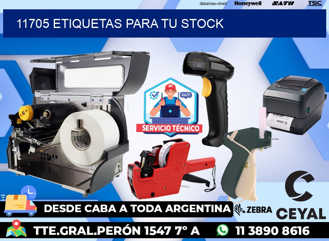 11705 etiquetas para tu stock