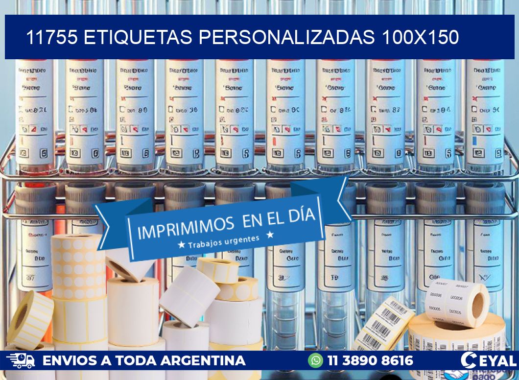 11755 Etiquetas personalizadas 100x150