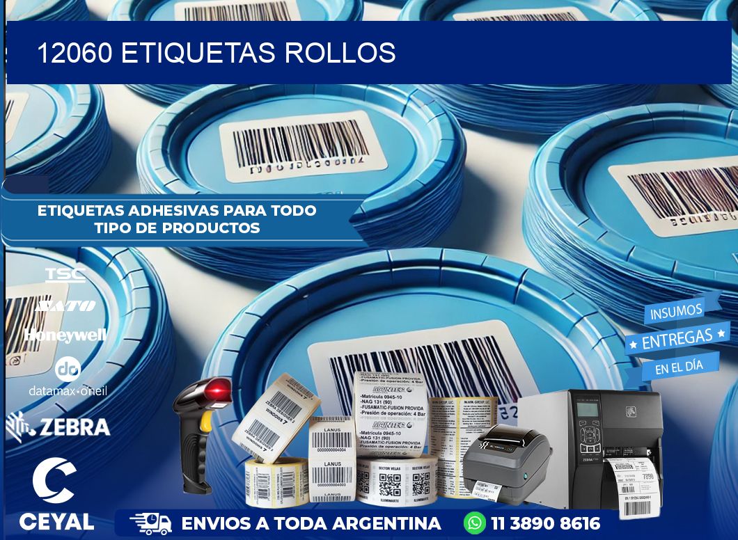 12060 etiquetas rollos