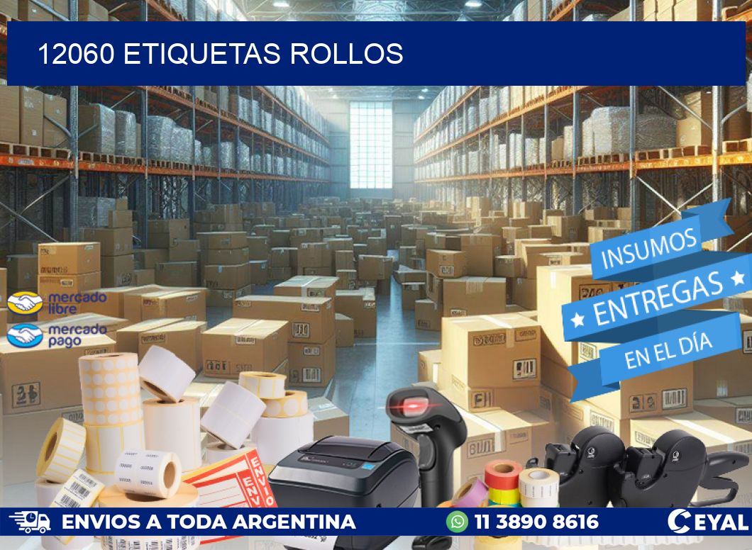 12060 etiquetas rollos
