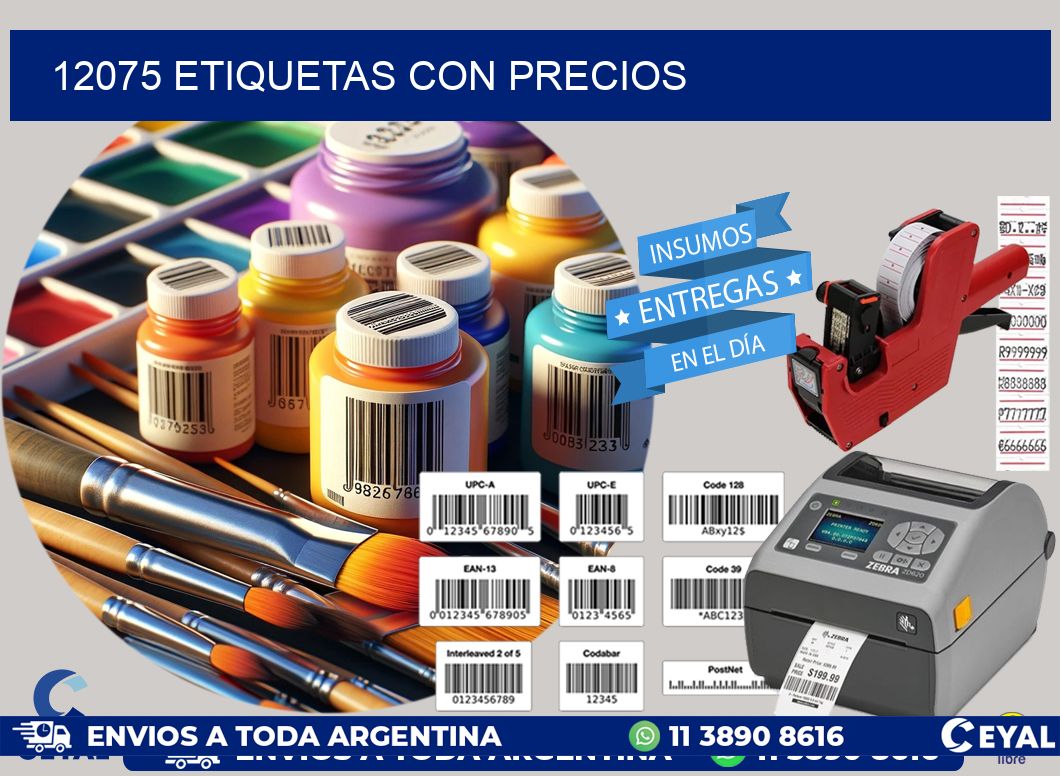 12075 etiquetas con precios