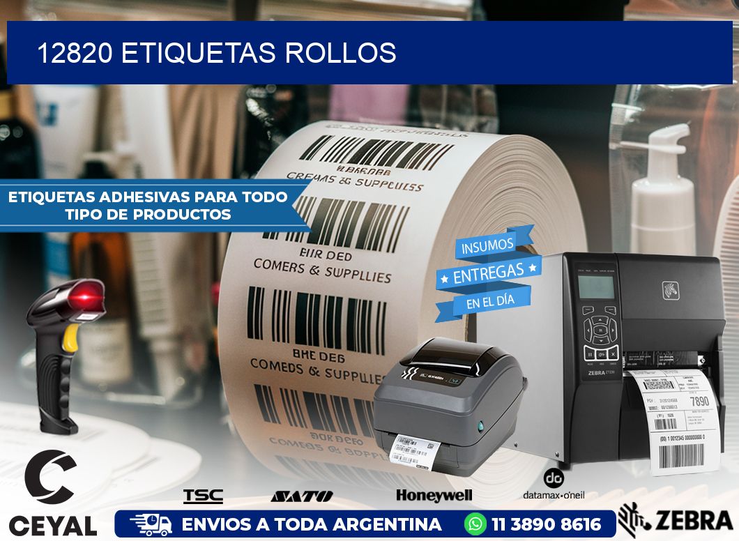 12820 Etiquetas rollos