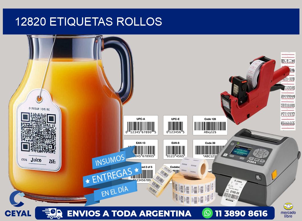12820 Etiquetas rollos