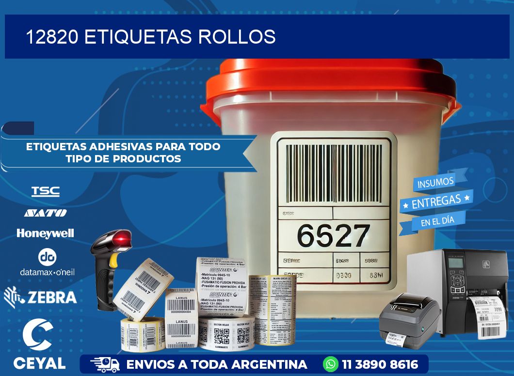 12820 Etiquetas rollos