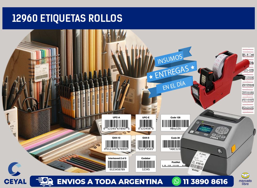 12960 etiquetas rollos