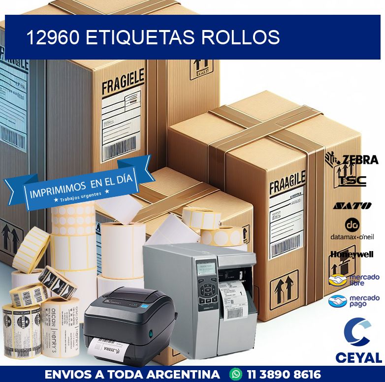 12960 etiquetas rollos