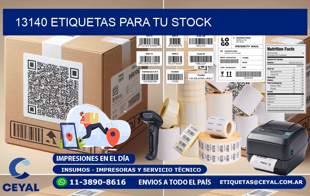 13140 etiquetas para tu stock
