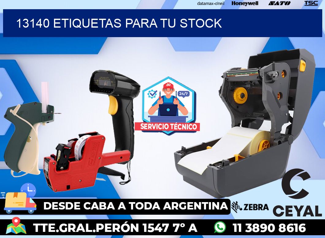 13140 etiquetas para tu stock