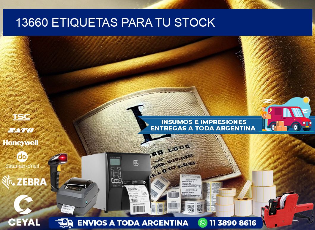 13660 etiquetas para tu stock