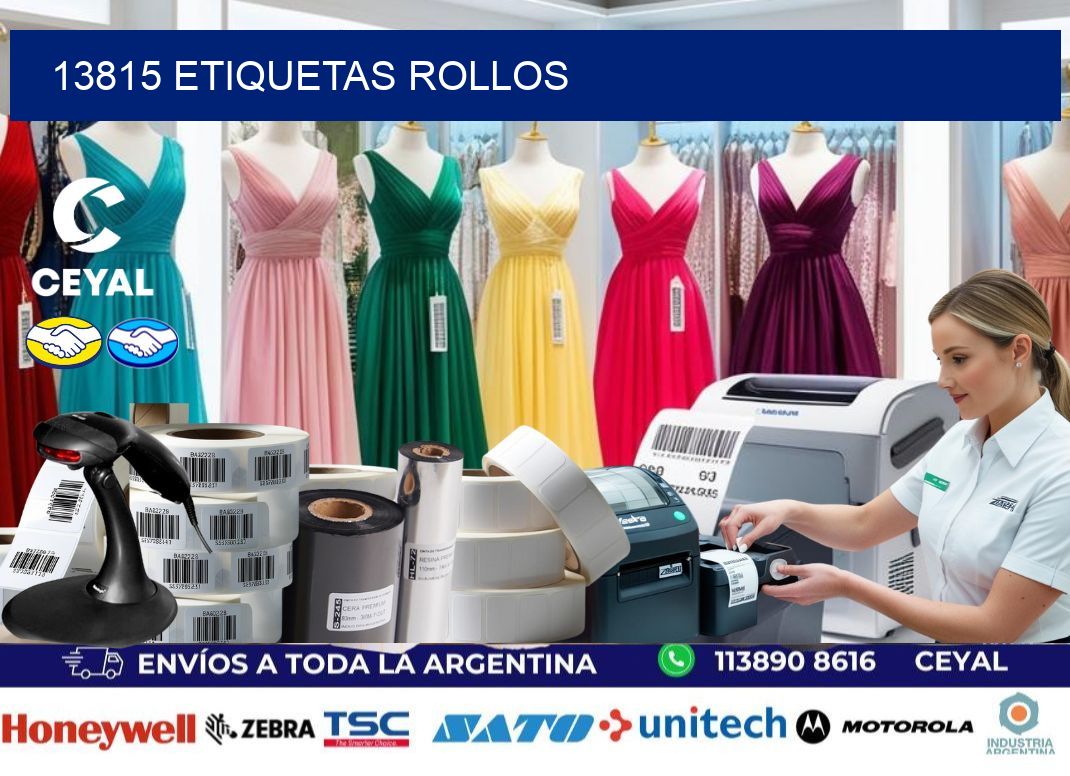 13815 etiquetas rollos