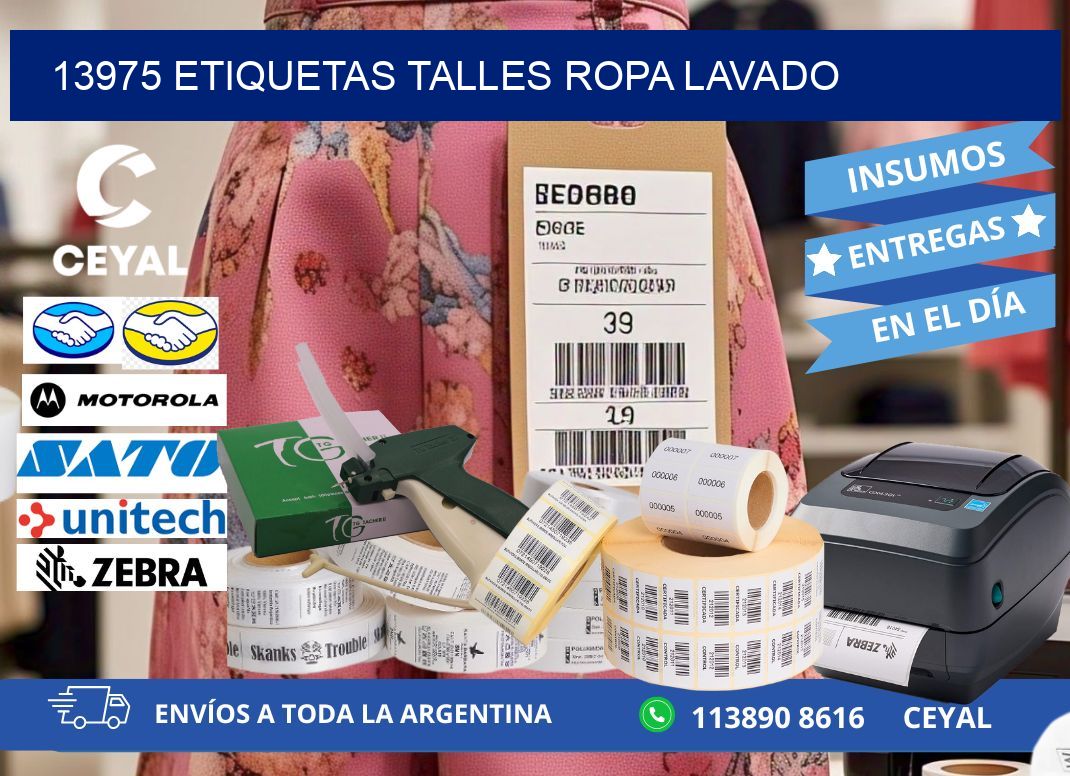 13975 ETIQUETAS TALLES ROPA LAVADO