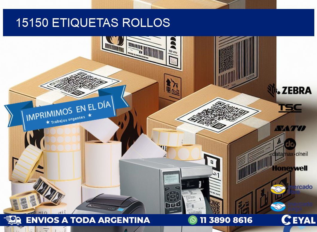 15150 etiquetas rollos